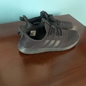 Adidas Cloudfoam Triple Black Athletic Shoes Wm Size 11